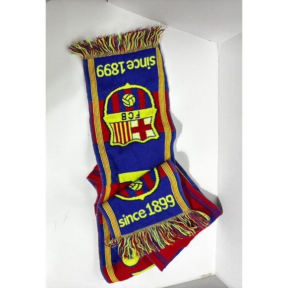 FC Barcelona Scarf Barça FCB Since 1899 Red Blue Soccer Football Supporters Gear - Picture 3 of 4